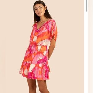 Trina Turk Pink and orange mini dress, size small, brand new